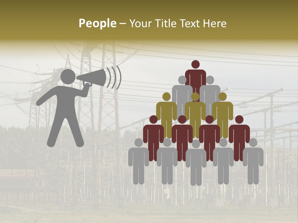 High Voltage Power Plant PowerPoint Template