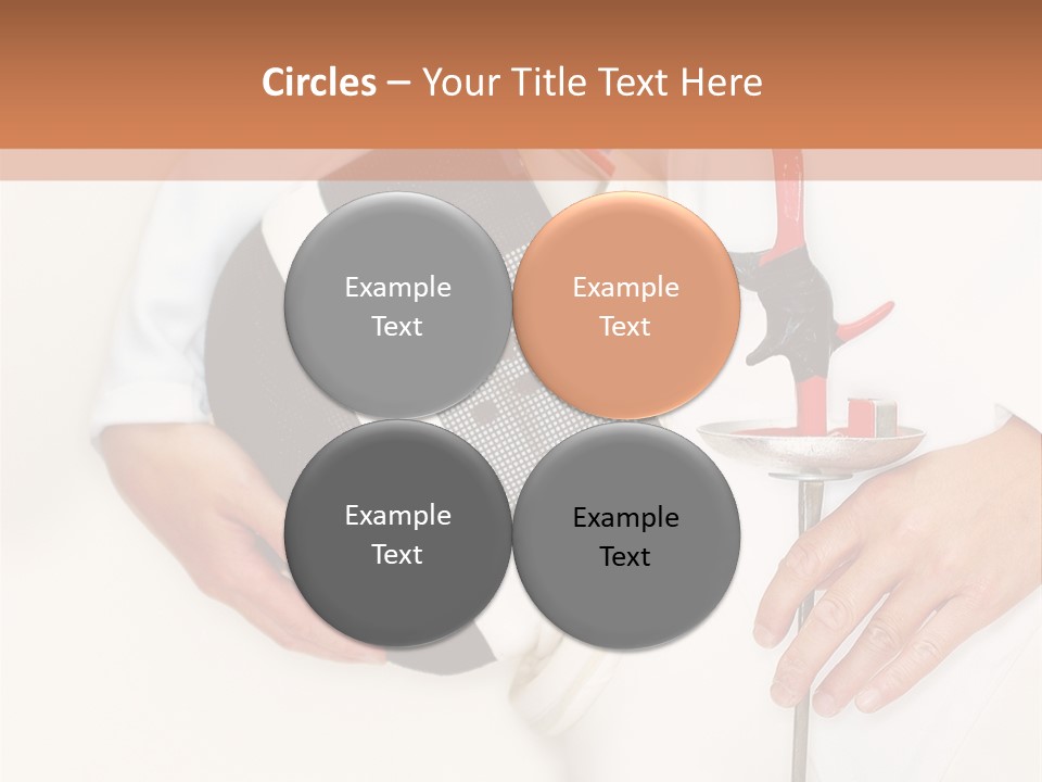 Fencer Close Up In High Key 2 PowerPoint Template