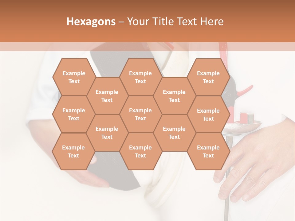 Fencer Close Up In High Key 2 PowerPoint Template