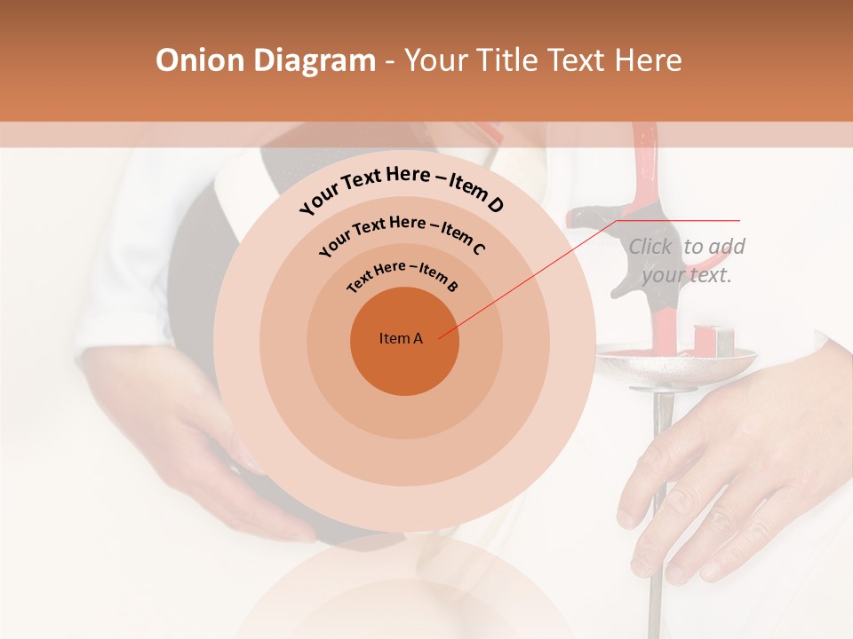 Fencer Close Up In High Key 2 PowerPoint Template