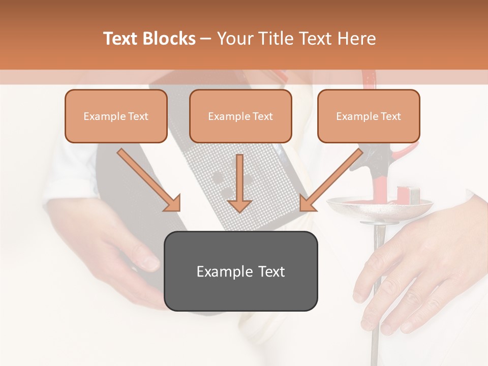 Fencer Close Up In High Key 2 PowerPoint Template
