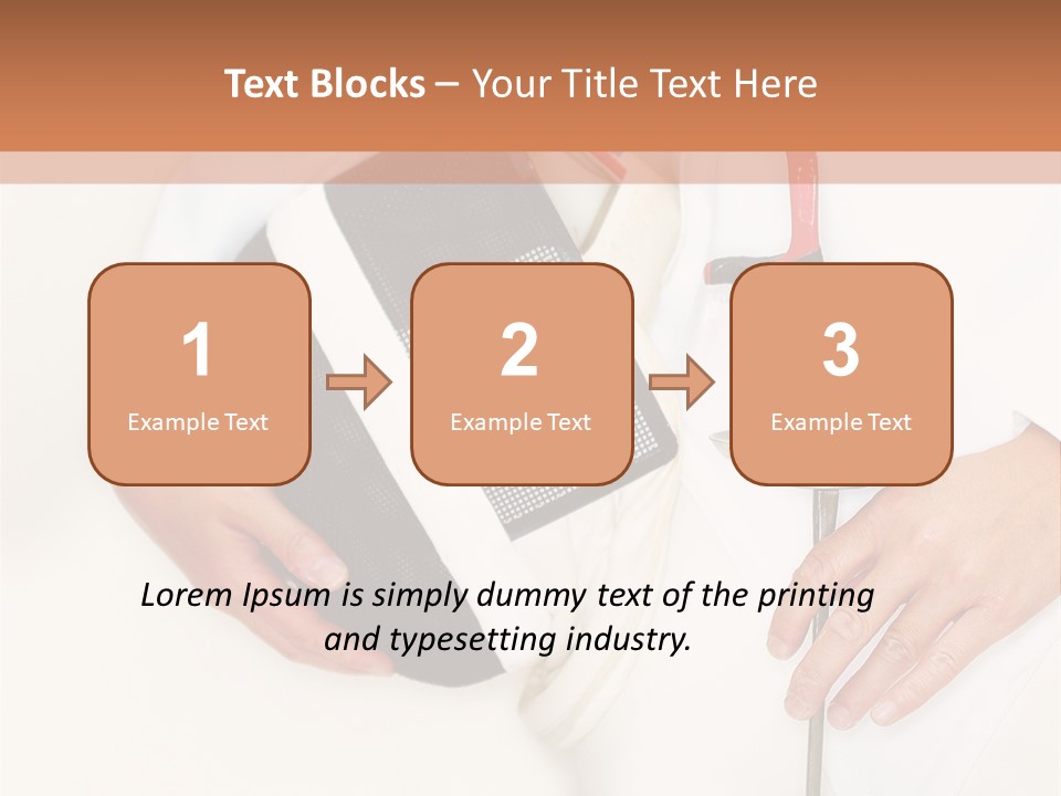 Fencer Close Up In High Key 2 PowerPoint Template