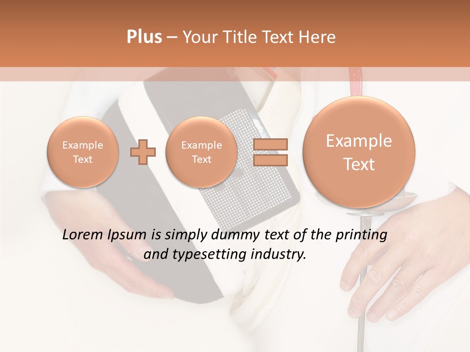 Fencer Close Up In High Key 2 PowerPoint Template