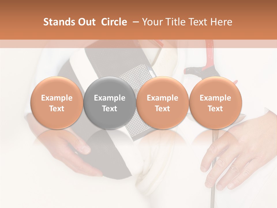 Fencer Close Up In High Key 2 PowerPoint Template