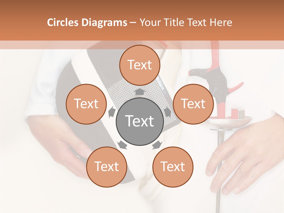 Fencer Close Up In High Key 2 PowerPoint Template