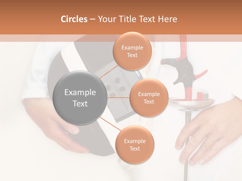 Fencer Close Up In High Key 2 PowerPoint Template