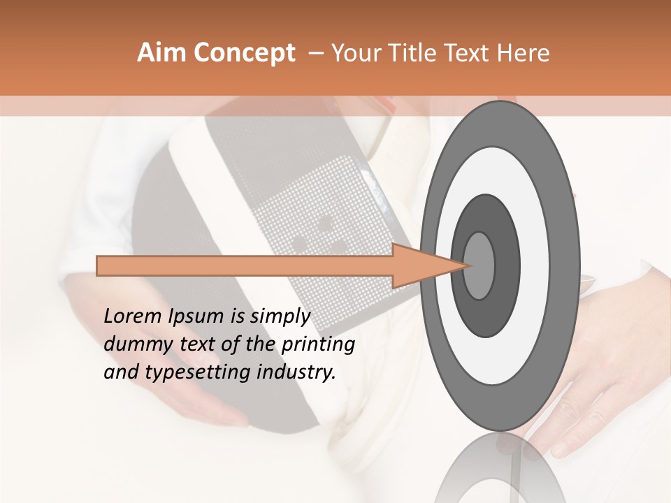 Fencer Close Up In High Key 2 PowerPoint Template