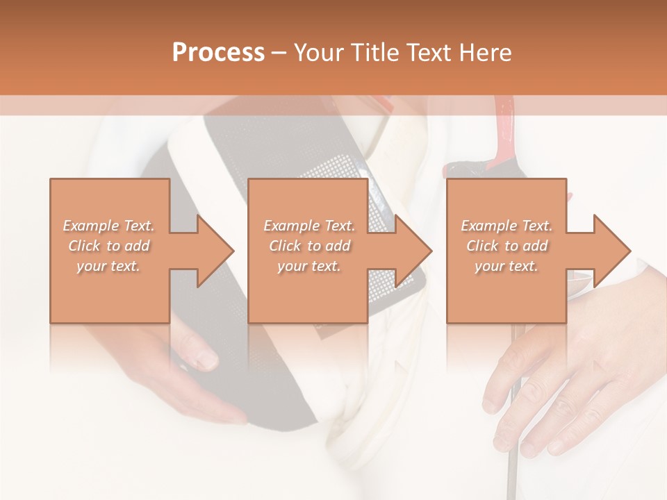 Fencer Close Up In High Key 2 PowerPoint Template