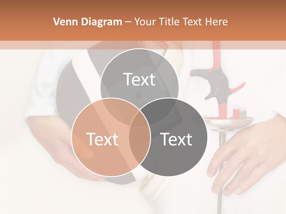 Fencer Close Up In High Key 2 PowerPoint Template