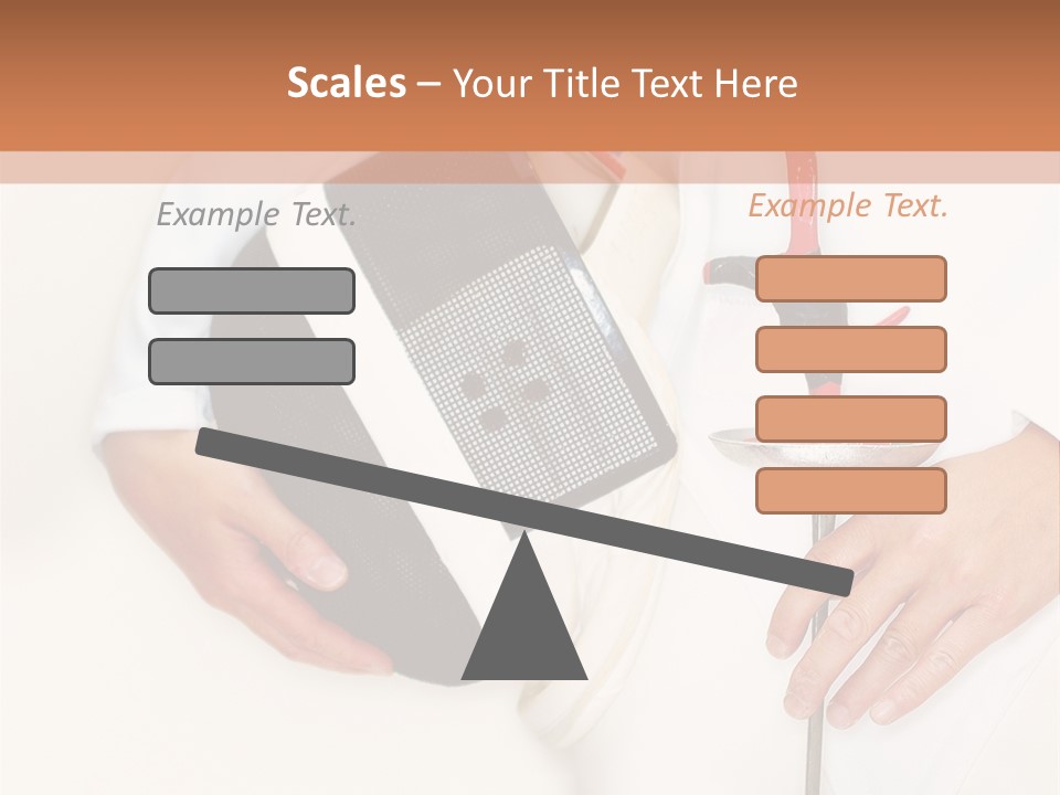 Fencer Close Up In High Key 2 PowerPoint Template