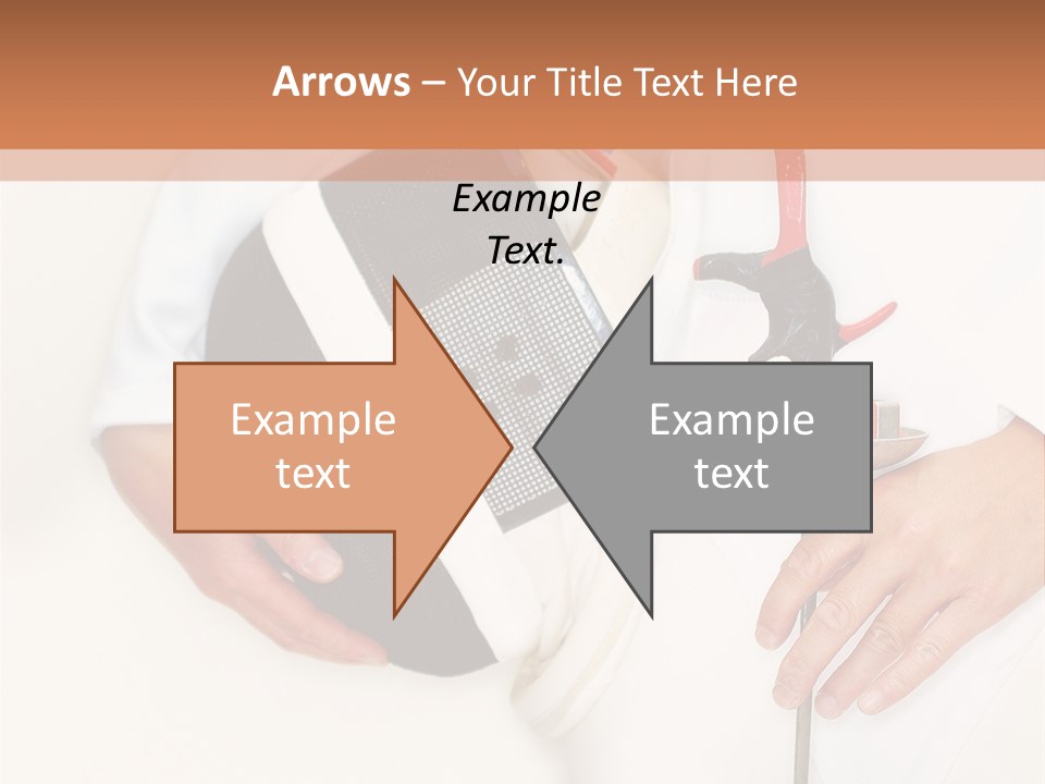 Fencer Close Up In High Key 2 PowerPoint Template