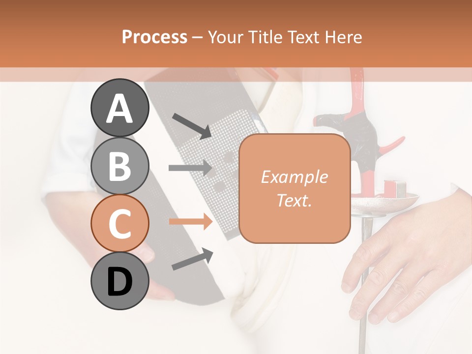 Fencer Close Up In High Key 2 PowerPoint Template