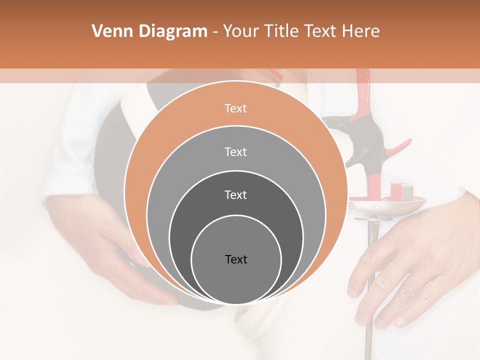 Fencer Close Up In High Key 2 PowerPoint Template