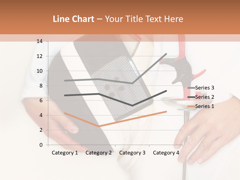 Fencer Close Up In High Key 2 PowerPoint Template