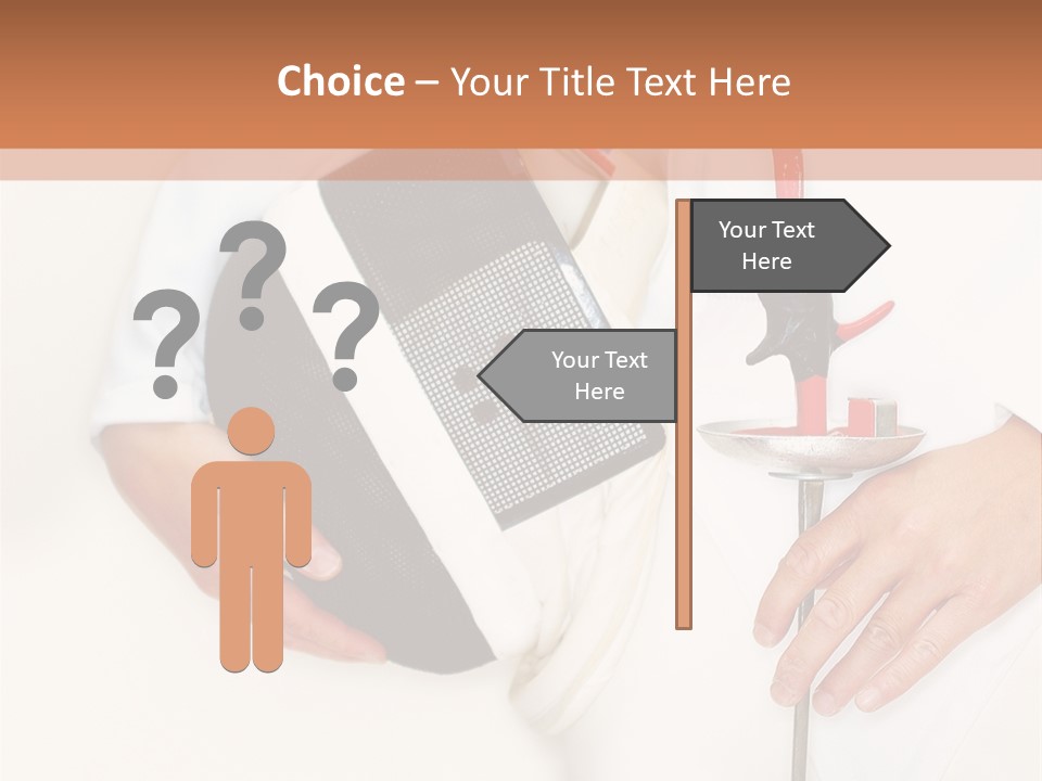 Fencer Close Up In High Key 2 PowerPoint Template