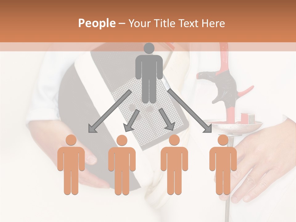 Fencer Close Up In High Key 2 PowerPoint Template