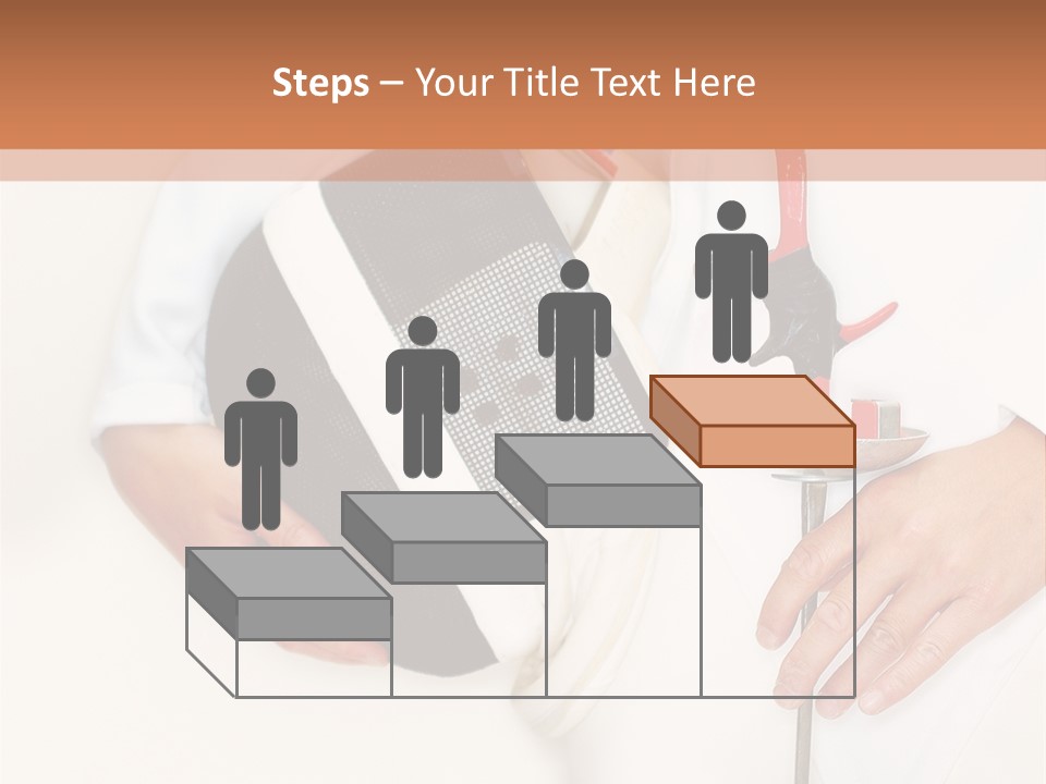Fencer Close Up In High Key 2 PowerPoint Template