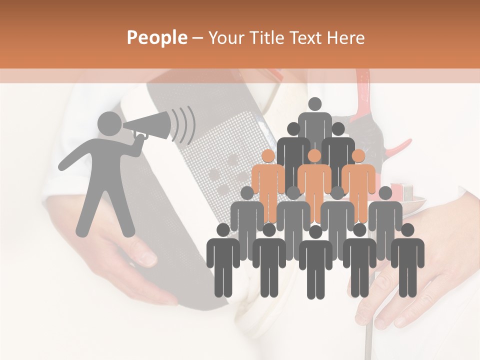 Fencer Close Up In High Key 2 PowerPoint Template