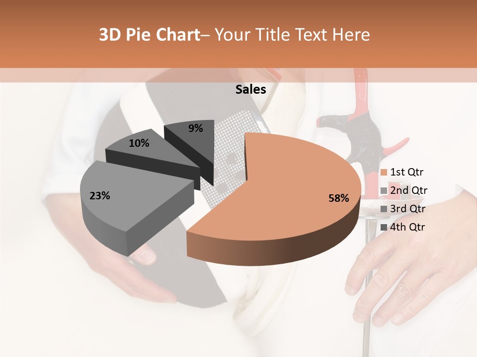 Fencer Close Up In High Key 2 PowerPoint Template