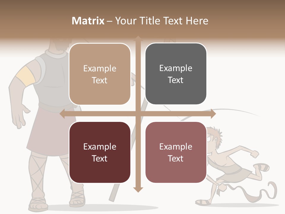 The Classic Bible Story Of David Versus Goliath. PowerPoint Template