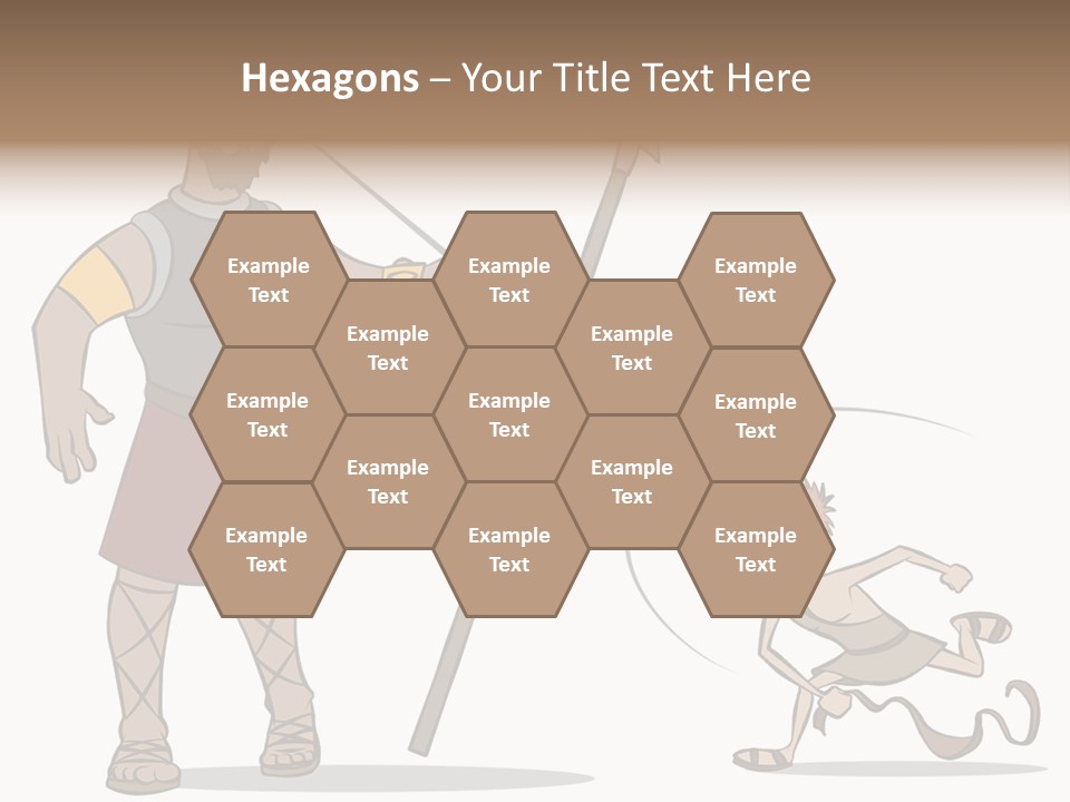 The Classic Bible Story Of David Versus Goliath. PowerPoint Template