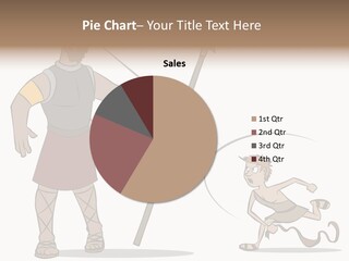 The Classic Bible Story Of David Versus Goliath. PowerPoint Template