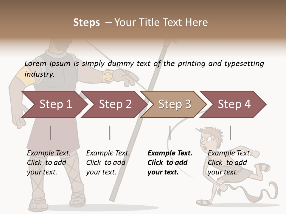 The Classic Bible Story Of David Versus Goliath. PowerPoint Template