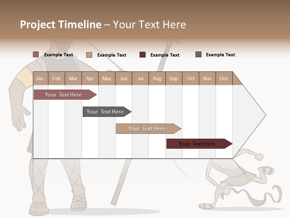 The Classic Bible Story Of David Versus Goliath. PowerPoint Template
