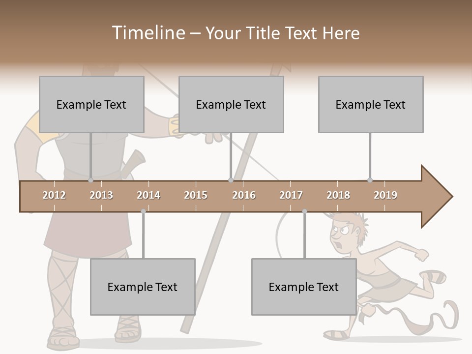 The Classic Bible Story Of David Versus Goliath. PowerPoint Template