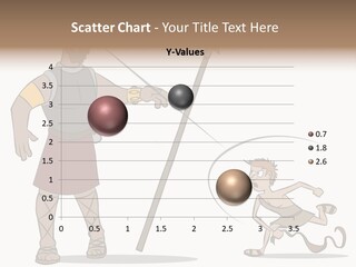 The Classic Bible Story Of David Versus Goliath. PowerPoint Template