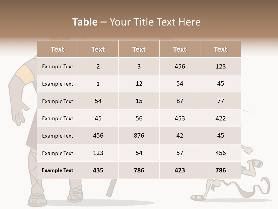 The Classic Bible Story Of David Versus Goliath. PowerPoint Template