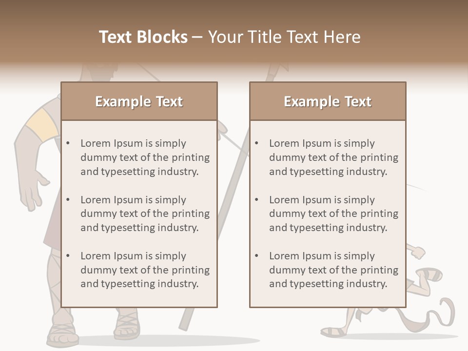 The Classic Bible Story Of David Versus Goliath. PowerPoint Template