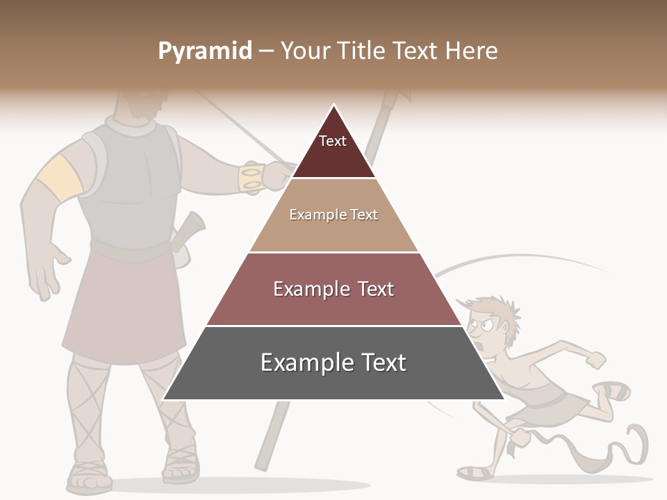 The Classic Bible Story Of David Versus Goliath. PowerPoint Template