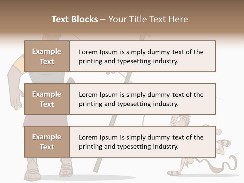 The Classic Bible Story Of David Versus Goliath. PowerPoint Template