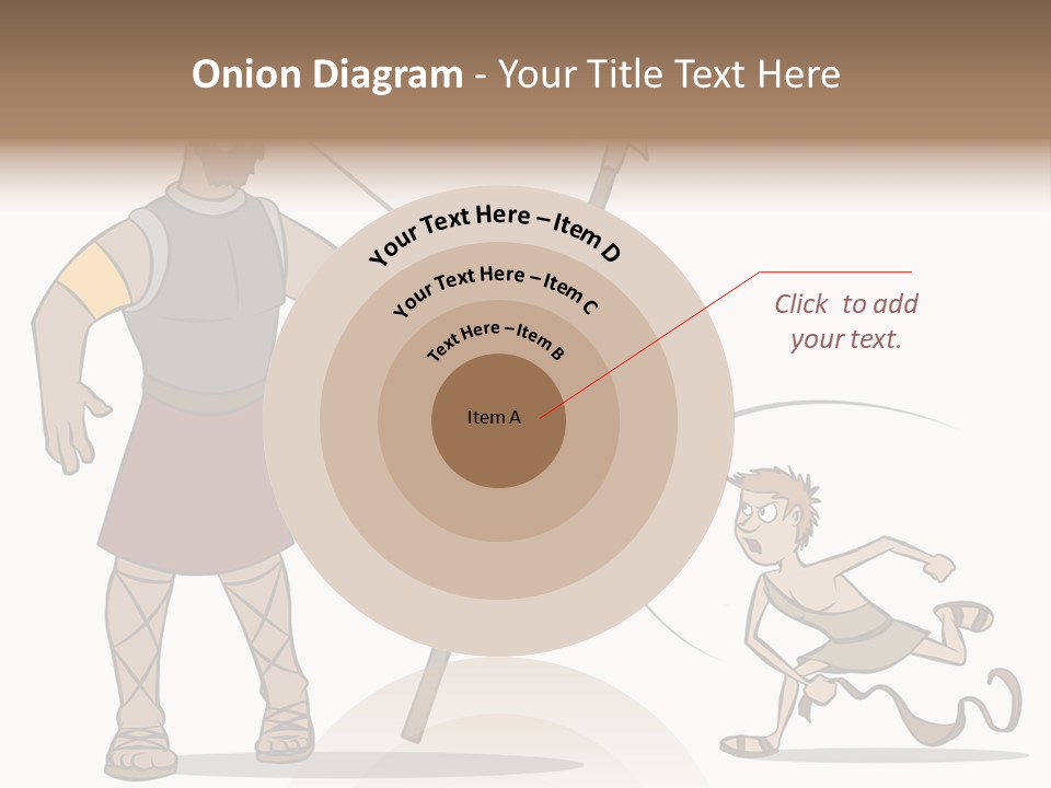 The Classic Bible Story Of David Versus Goliath. PowerPoint Template