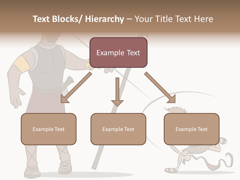 The Classic Bible Story Of David Versus Goliath. PowerPoint Template