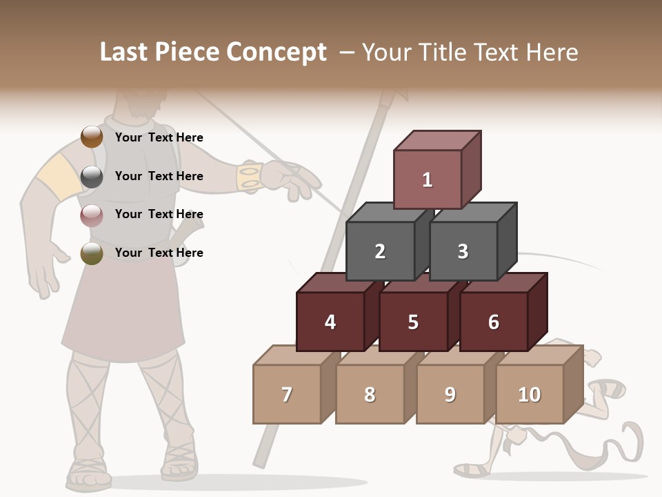 The Classic Bible Story Of David Versus Goliath. PowerPoint Template