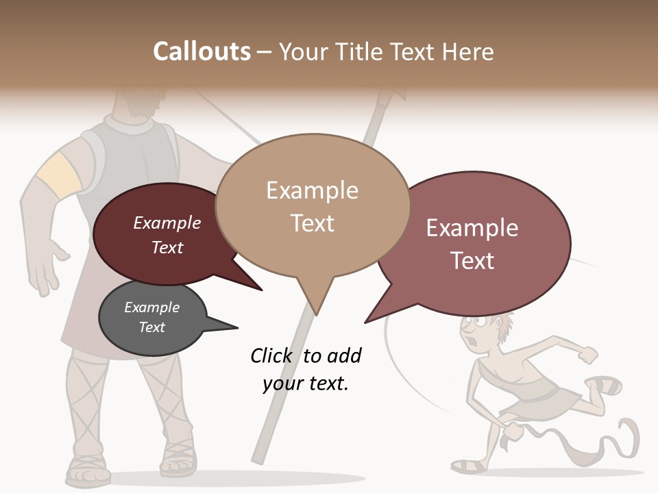 The Classic Bible Story Of David Versus Goliath. PowerPoint Template