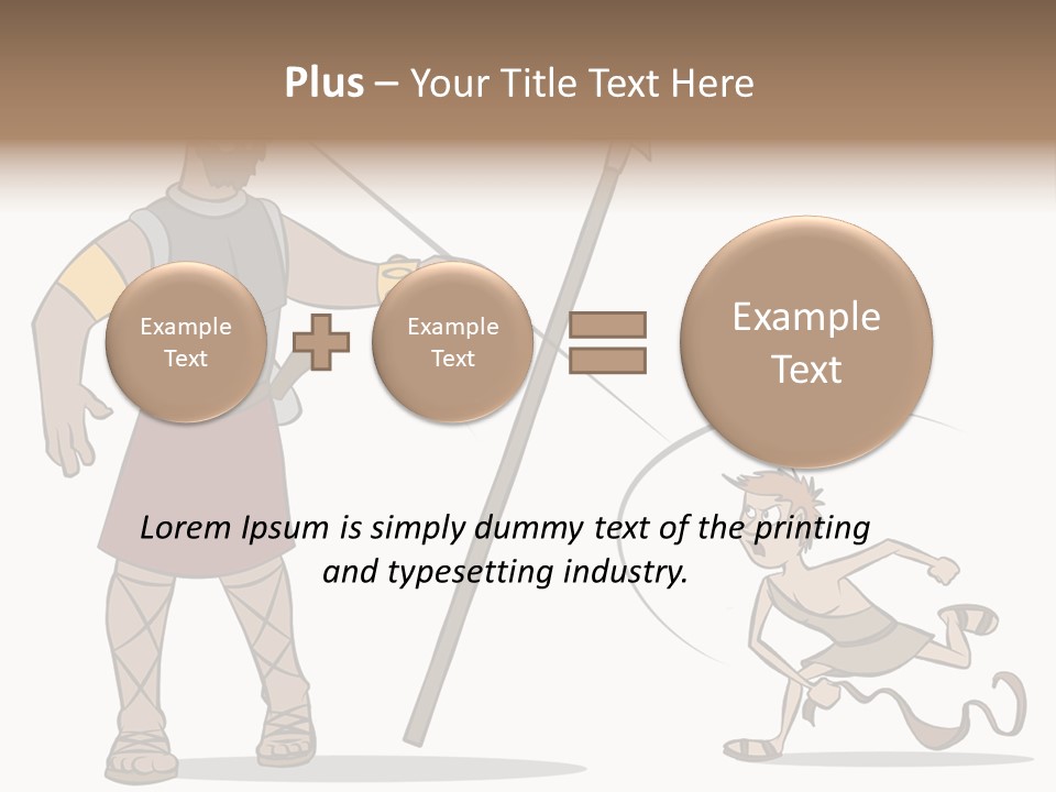 The Classic Bible Story Of David Versus Goliath. PowerPoint Template
