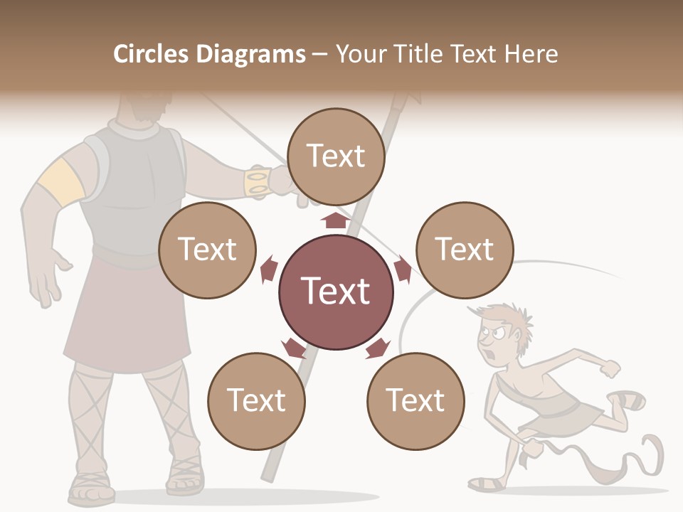 The Classic Bible Story Of David Versus Goliath. PowerPoint Template