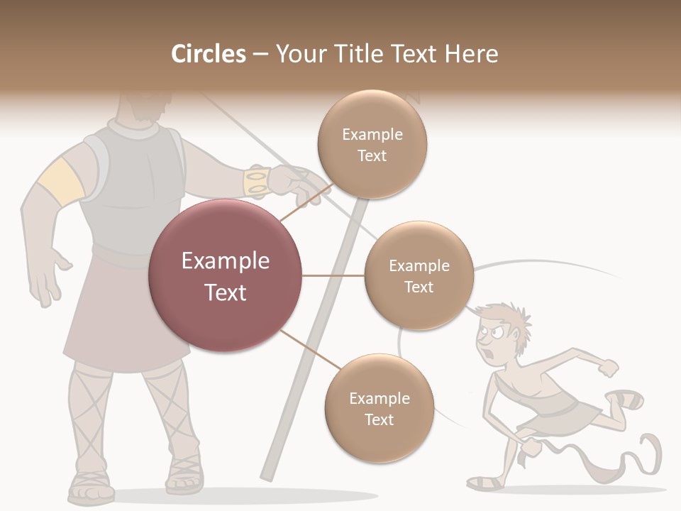 The Classic Bible Story Of David Versus Goliath. PowerPoint Template
