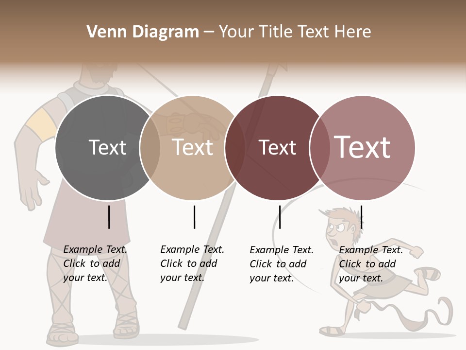 The Classic Bible Story Of David Versus Goliath. PowerPoint Template