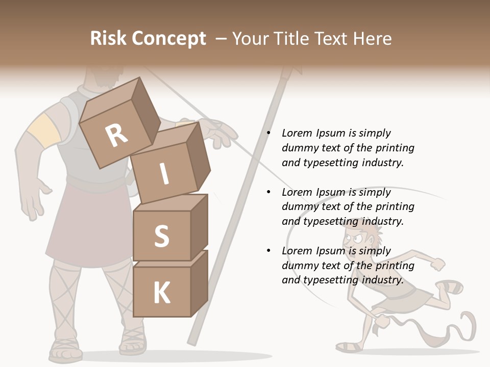 The Classic Bible Story Of David Versus Goliath. PowerPoint Template