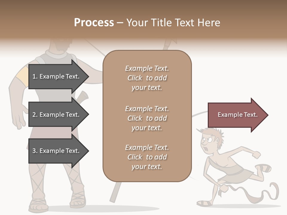 The Classic Bible Story Of David Versus Goliath. PowerPoint Template