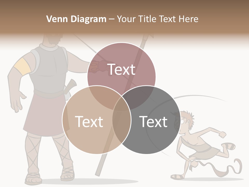 The Classic Bible Story Of David Versus Goliath. PowerPoint Template