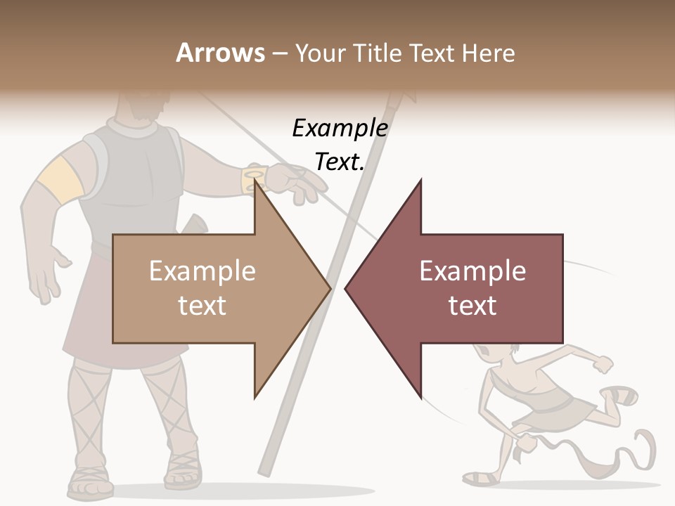 The Classic Bible Story Of David Versus Goliath. PowerPoint Template