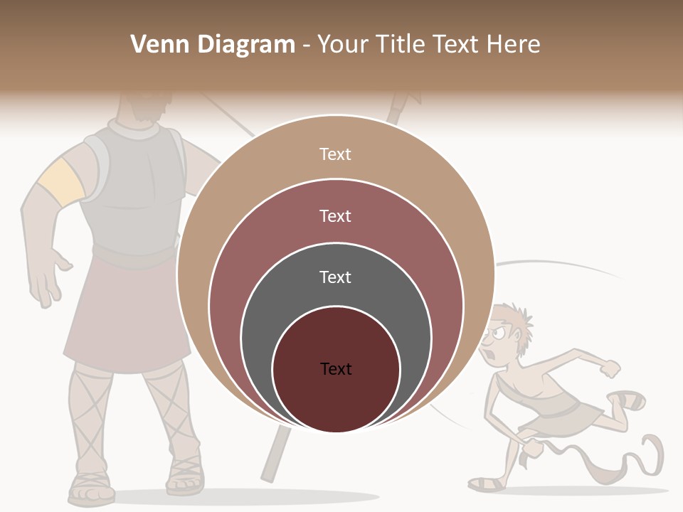 The Classic Bible Story Of David Versus Goliath. PowerPoint Template