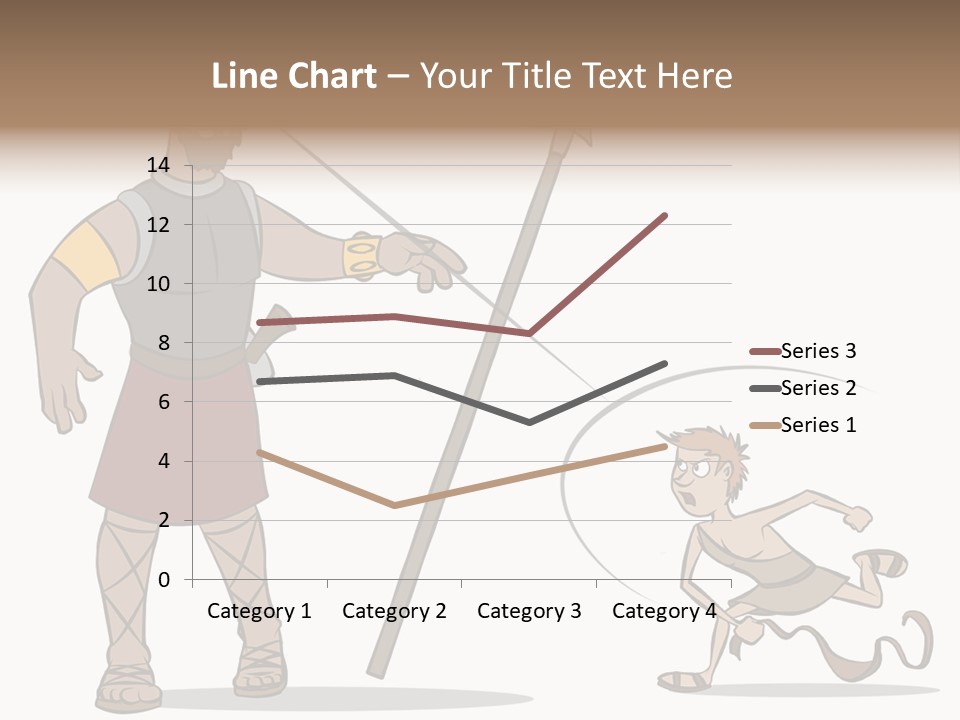 The Classic Bible Story Of David Versus Goliath. PowerPoint Template