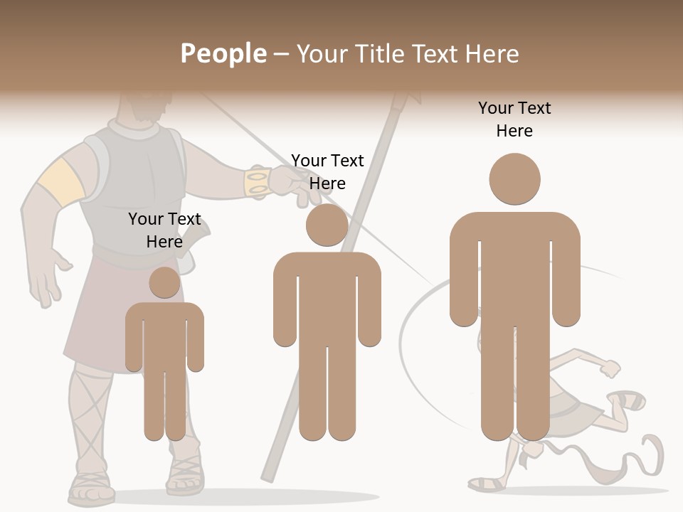 The Classic Bible Story Of David Versus Goliath. PowerPoint Template