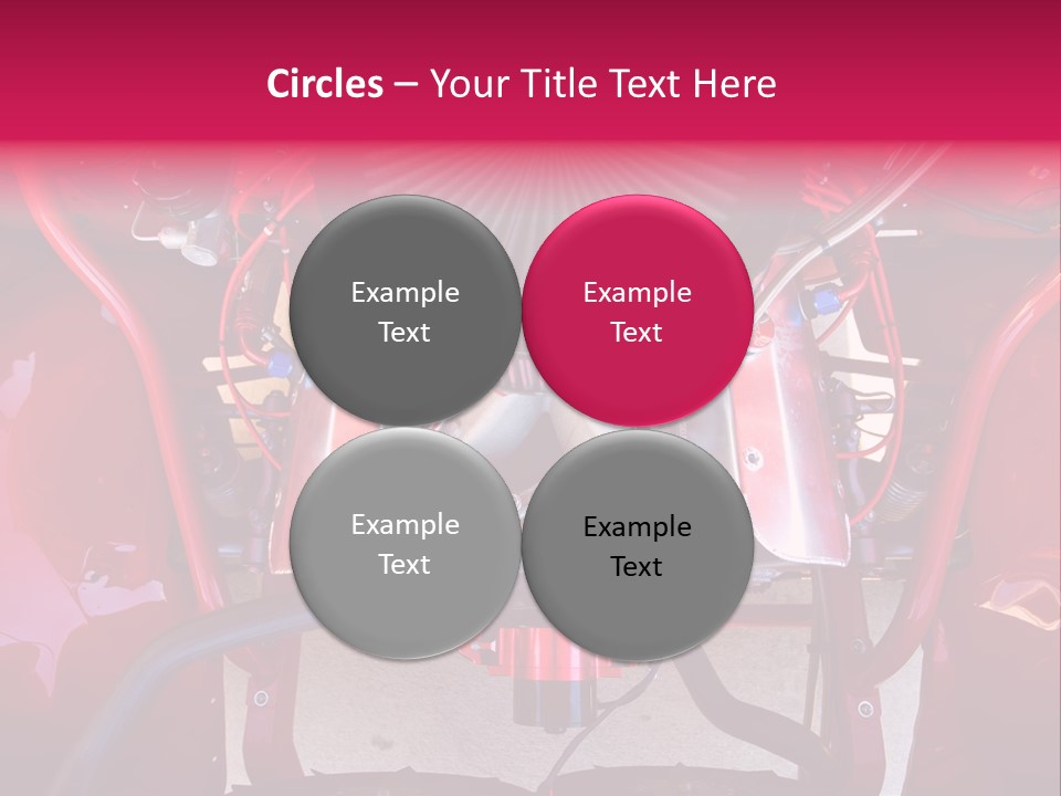 Looking Under The Hood Of A Hot Rod(Focus On Engine Block) PowerPoint Template